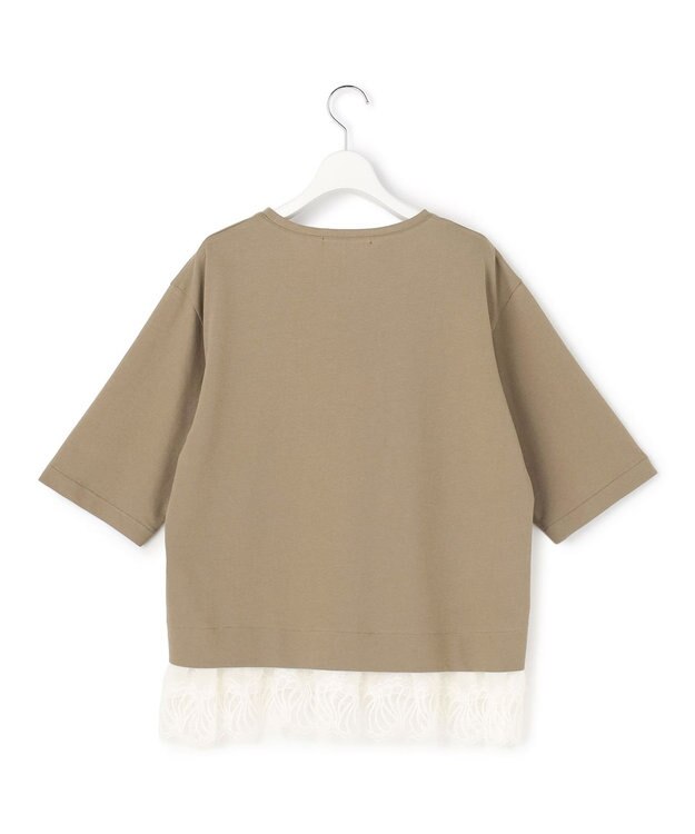 23区 【先行予約】レースヘムレイヤード コンビ カットソー オリーブ系