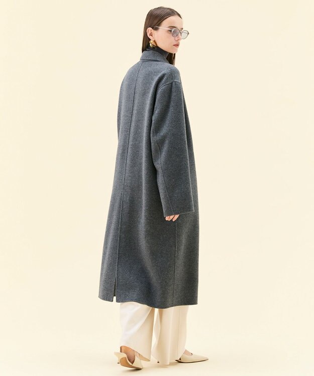 BEIGE， ZION / ウールロングチェスターコート Charcoal