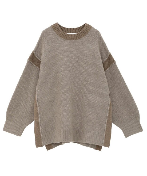 AMERICAN HOLIC バイカラーニットプルオーバー【WEB限定カラー有り】 Gray Mixture