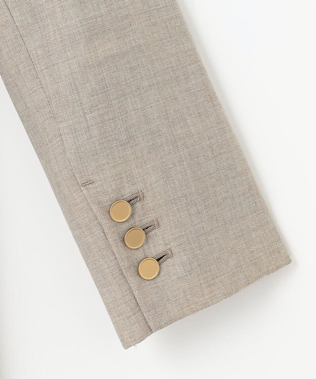 自由区 【セットアップ可】ライトウールトロピカル テーラードジャケット ベージュ系