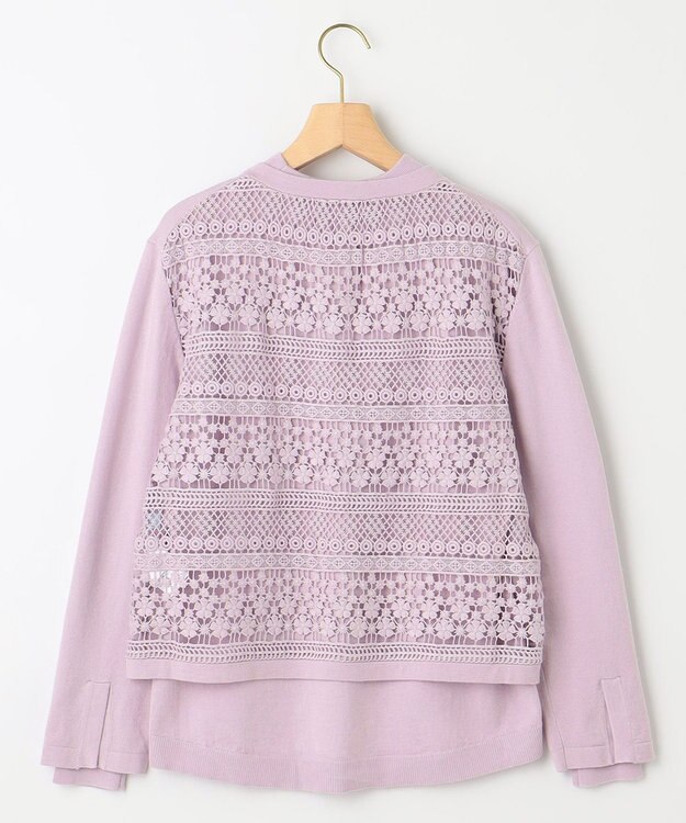 組曲 【WEB限定・2SET】バックレースツインセット ライラック系