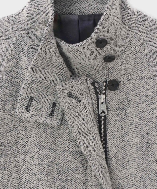 Paul Smith ヘリンボーン ツイード スタンドカラー ブルゾン グレー