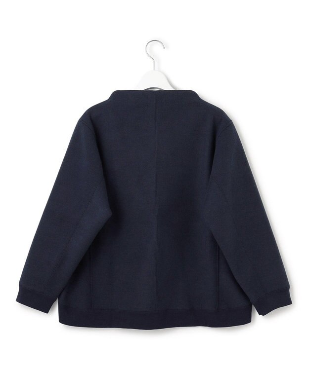 J.PRESS YORK STREET 【WOMEN】NEEDLE JERSEY ボトルネックプルオーバー ネイビー系