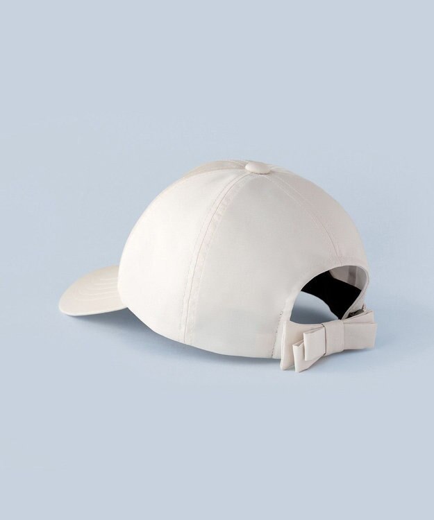 TOCCA 【UV90%以上カット・吸水速乾・接触冷感・抗菌防臭・洗える・サイズ調整可・リボン取り外し可】LOGO RIBBON CAP キャップ アイボリー系