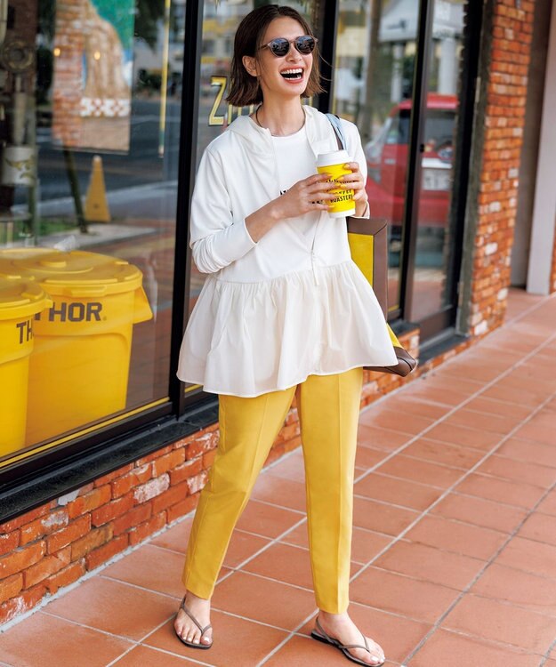 UNFILO 【ZIP!放映】 ラッシュガード ペプラムフーディ オフ