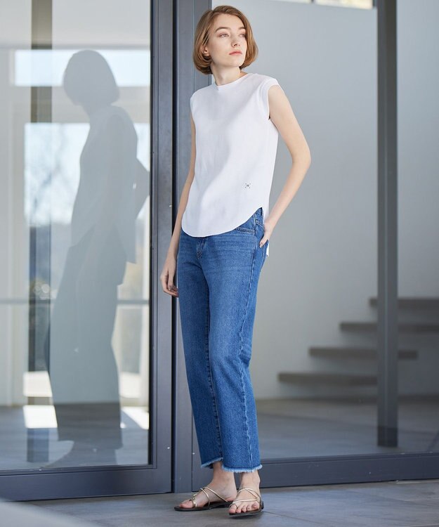 BEIGE， COSMOS / フレンチスリーブトップス White