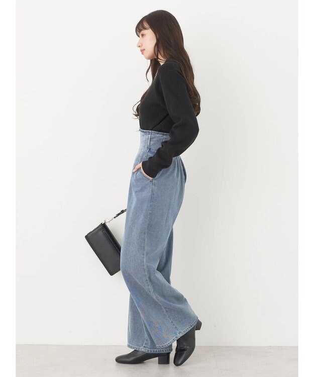 earth music&ecology アンチピリングハイネックプルオーバー Black