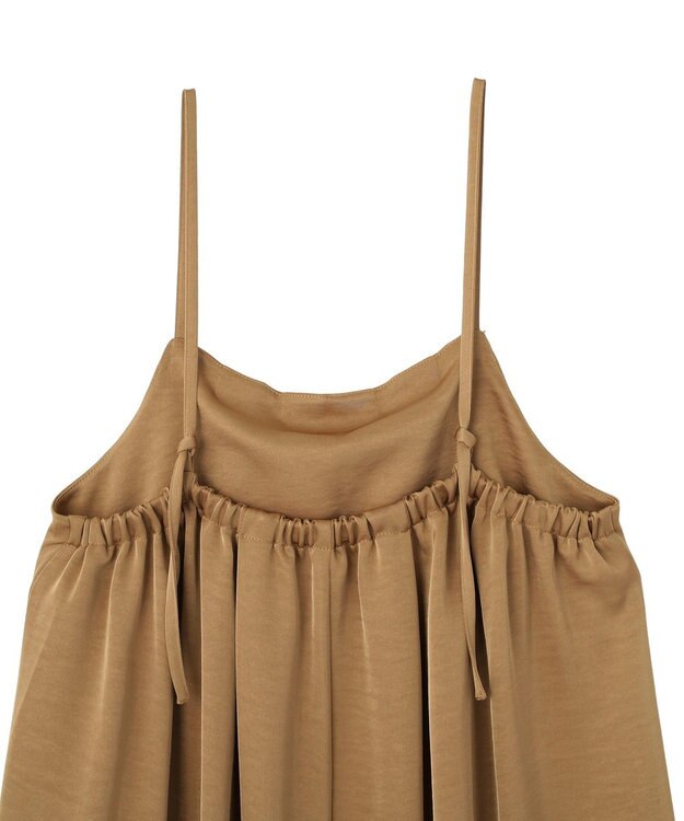 AMERICAN HOLIC タックサテンキャミワンピース Camel