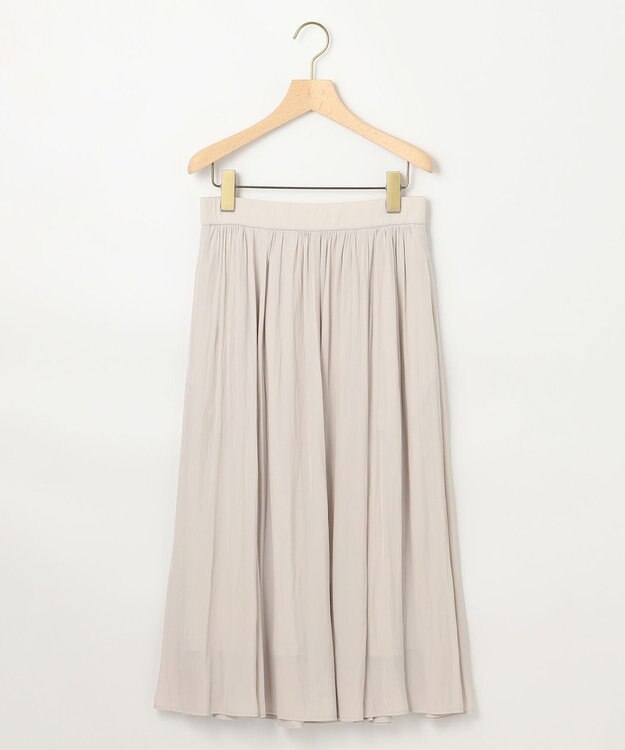 組曲 L 【WEB限定】ギャザーライトデシン スカート アイボリー系