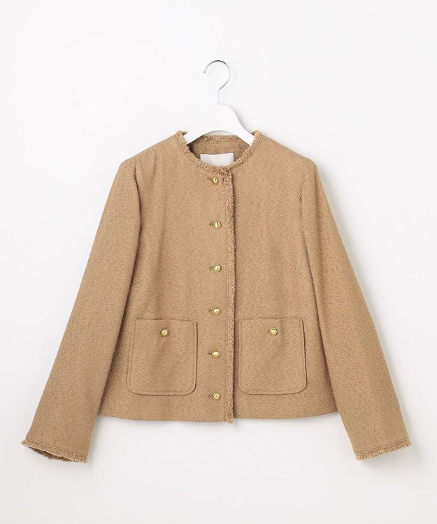 自由区 L 【SHIHOさん着用】ブライトリングツイード ジャケット [新色]ベージュ