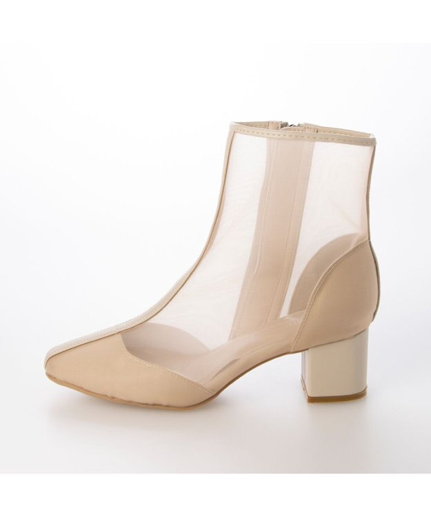 MODE ET JACOMO <noyau>ブロックヒールチュールブーツ ベージュ