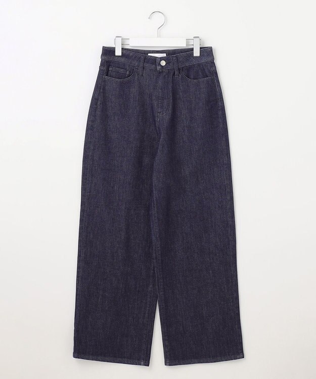自由区 【洗える】ウスカルデニム ワイドパンツ インディゴ