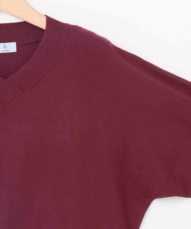 組曲 S 【WEB限定】Vネックドルマンスリーブ ニット ローズ系