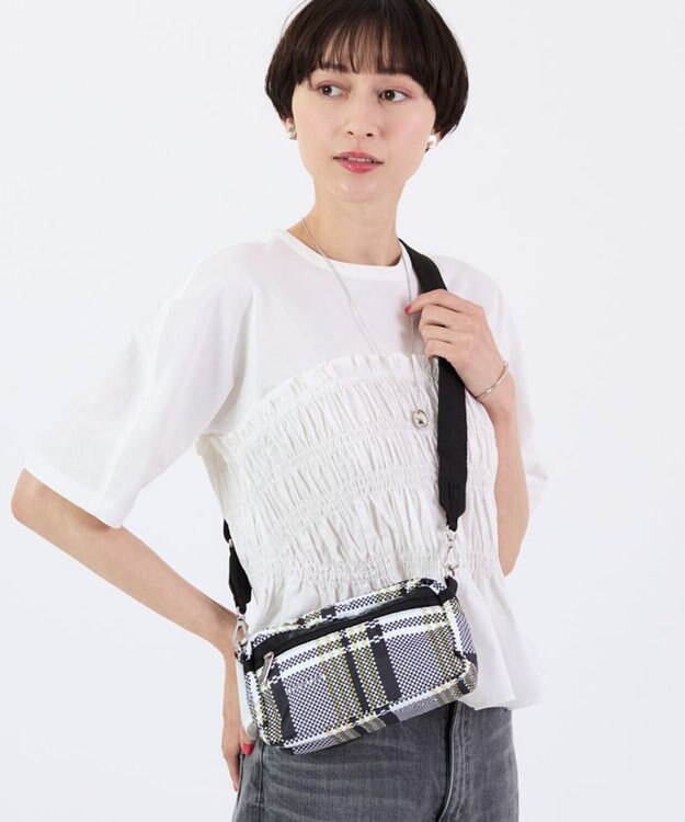LeSportsac E/W PHONE CROSSBODY/ピクセルスクランブルチェック ピクセルスクランブルチェック