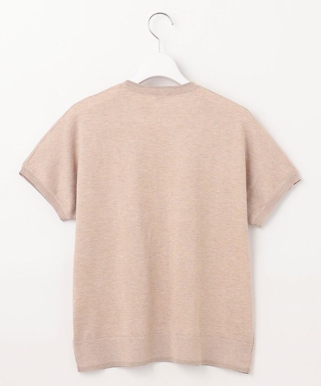 J.PRESS LADIES L 【WEB限定・洗える】Vis/Peスパーク ラメ配色 ニット ベージュ系