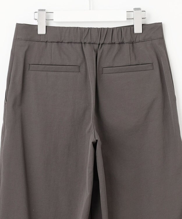 J.PRESS LADIES 【洗える・吸水速乾】麻シェルドライ セミワイド パンツ スレート系