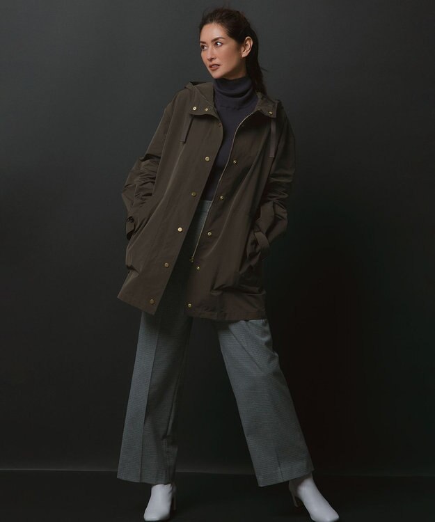 23区 S 【洗える】スムージーコットン シアーリブ ニット グレー系