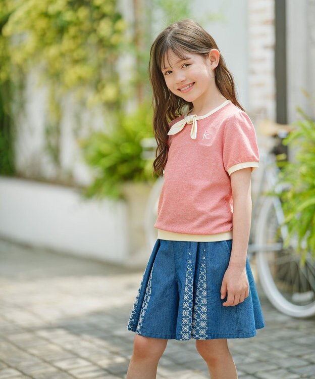 組曲 KIDS 【150-160㎝】マリンカノコ Tシャツ レッド