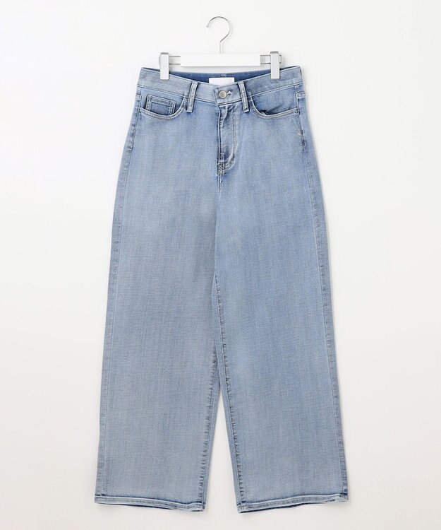 自由区 【洗える】ウスカルデニム ワイドパンツ ライトインディゴ