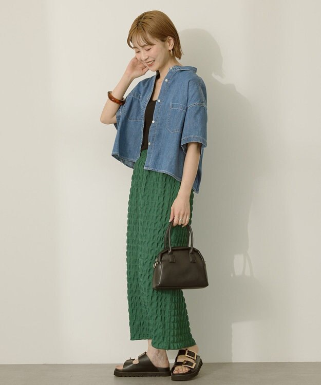 AMERICAN HOLIC ポコポコナロースカート Green