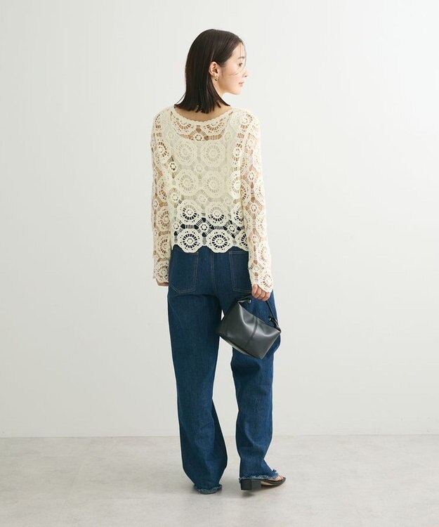 Green Parks ・ＳＵＧＡＲ　ＳＰＯＯＮ　クロシェフラワープルオーバー Off White