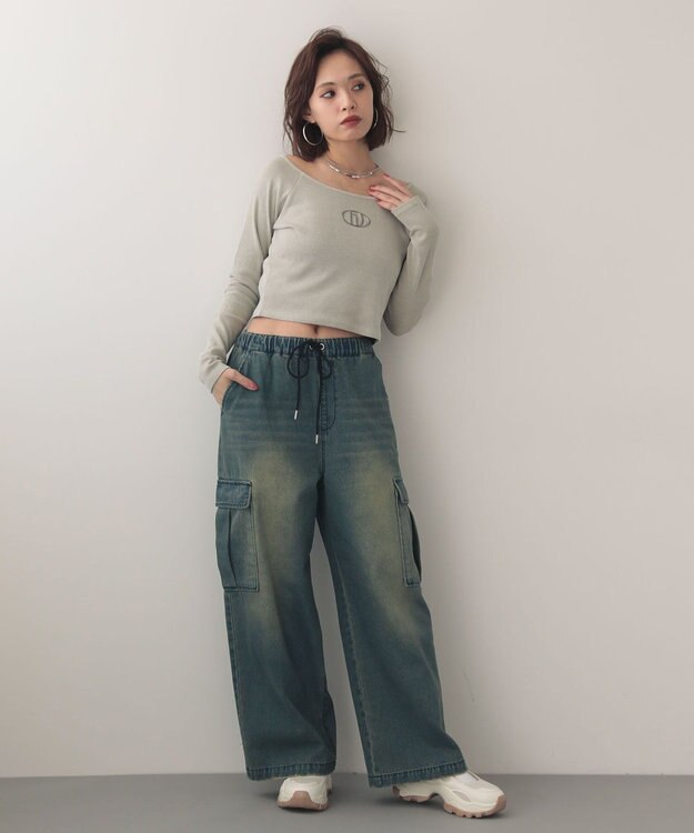 Green Parks ＥＧＯＩＳＴピグメントリブプルオーバー Light Beige