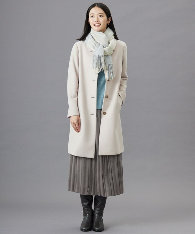 J.PRESS LADIES 【WEB限定カラーあり・洗える】CAT ハイネックプルオーバー ニット ミントブルー系