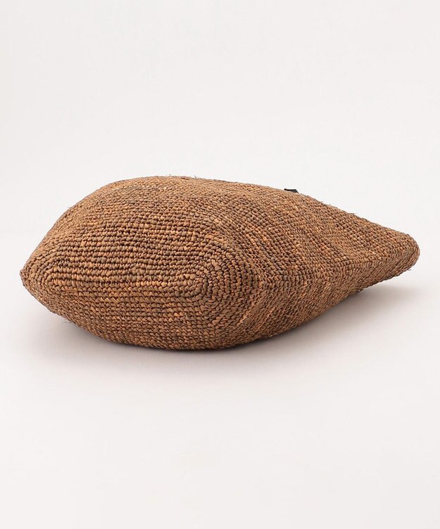 自由区 ノットハンドルラフィアトート バッグ ブラウン