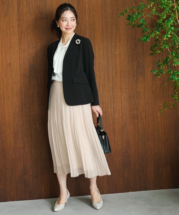 ANY SIS L セレモニーダブルクロス カラーレス ジャケット ブラック