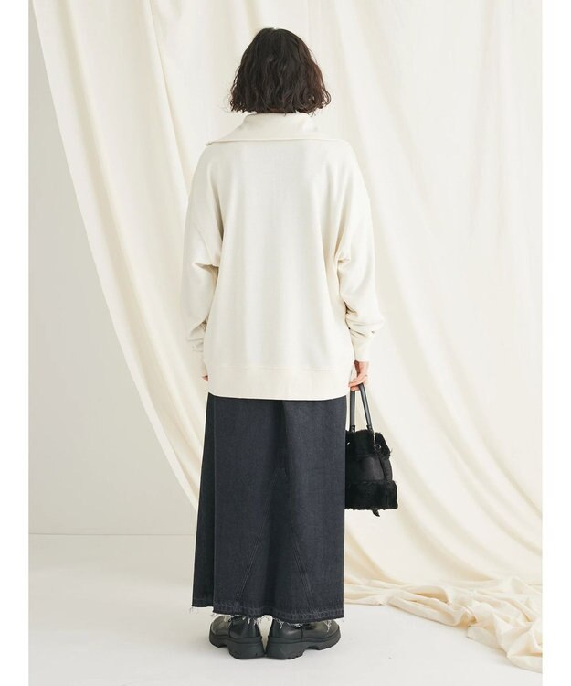 CRAFT STANDARD BOUTIQUE 　裏毛セーラーカラーＺＩＰプルオーバー Ivory