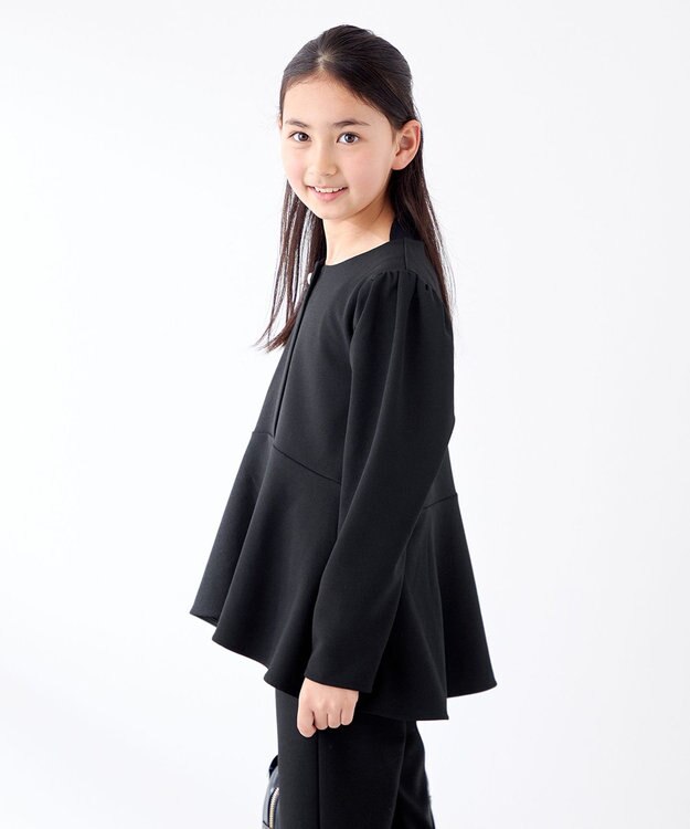 UNFILO 【110-150cm】BEAUTY MOVE ペプラムブラウス ブラック
