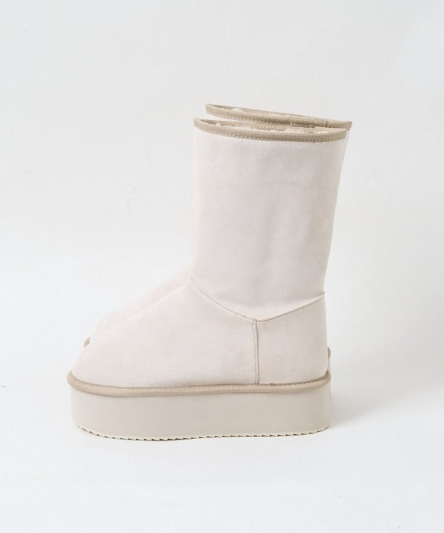WEGO 【暖かい】2wayムートンタッチブーツ ライトベージュ