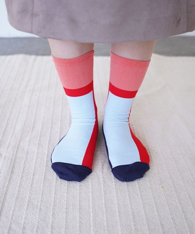 nitorito 【UNISEX】米沢オリジナル柄 oh hori 靴下 pink