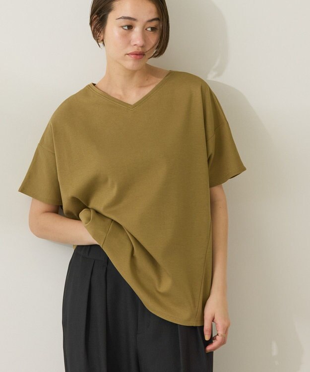 AMERICAN HOLIC 【接触冷感】フレンチスリーブコクーンプルオーバー Olive