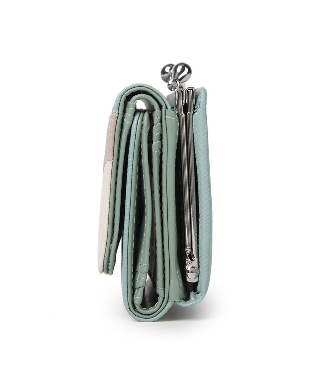 style code 【MERCURYDUO/マーキュリーデュオ】ダイアナ　トリコカラー口金ミニ財布 ミント