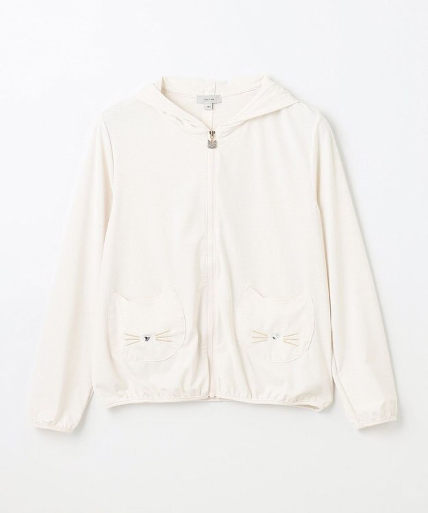 ANY KIDS サラサラ UVカット パーカー オフホワイト