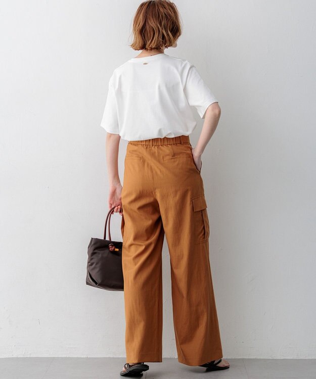 23区 L 【先行予約】スビンギザコットン フレア Tシャツ ホワイト系