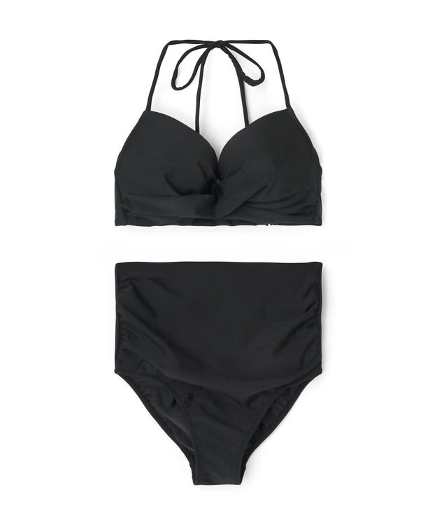 San-ai Resort（三愛水着楽園） 軽い着け心地でしっかり盛れる【楽盛り水着】　ワイヤービキニトップス３点セット　9M　【San-ai Resort（サンアイリゾート）】 ブラック