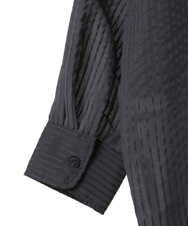 AMERICAN HOLIC シャドーストライプオーバーシャツ Charcoal Gray