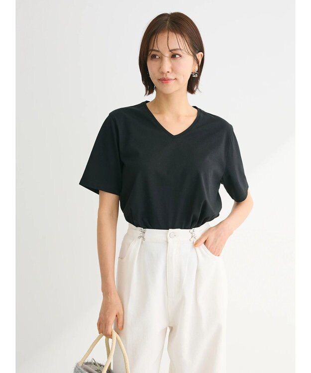 Green Parks 汗染み防止ＶネックＴシャツ Black