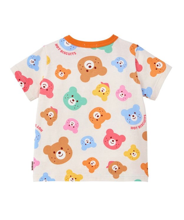 MIKI HOUSE HOT BISCUITS 【80-120cm】カラフルビーンズ 総柄半袖Tシャツ マルチカラー