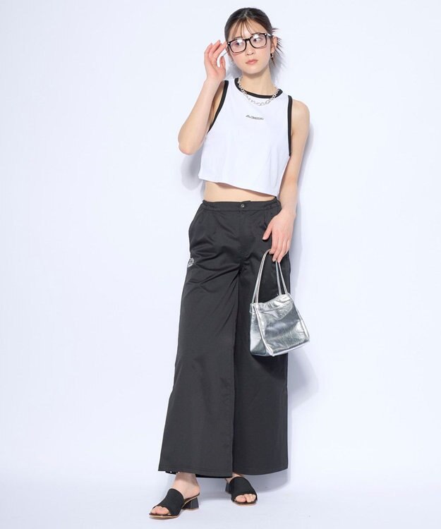 OP／FILA 【Kappa】チノワイドパンツ ブラック