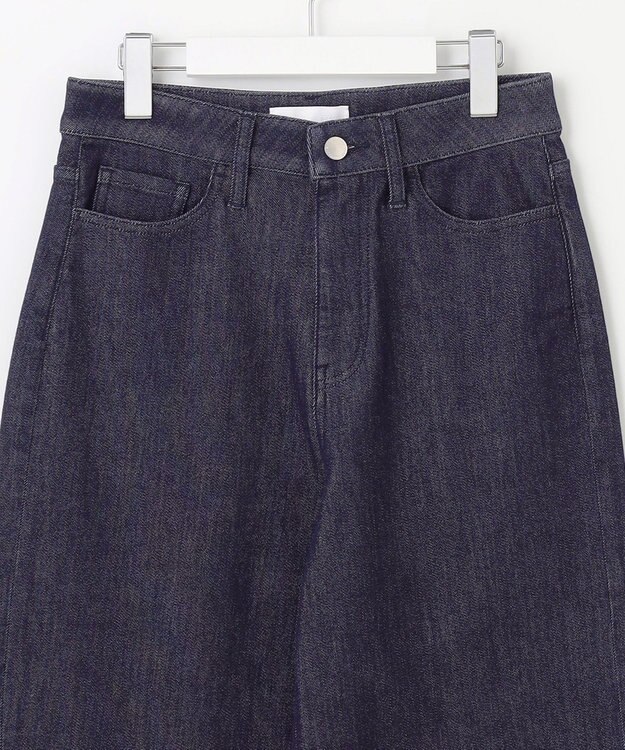 自由区 【洗える】ウスカルデニム ワイドパンツ インディゴ