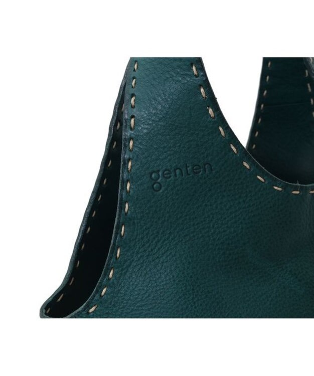 genten 【WEB限定カラー】ユーフラテス(boxバージョン) トートバッグ小 ブルーグリーン