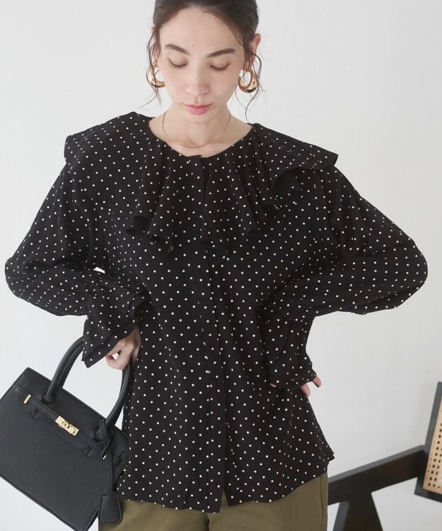 WEGO 【ANGIE VINTAGE】ラッフルブラウス ブラックその他
