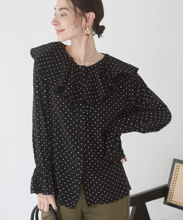 WEGO 【ANGIE VINTAGE】ラッフルブラウス ブラックその他