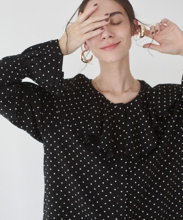 WEGO 【ANGIE VINTAGE】ラッフルブラウス ブラックその他