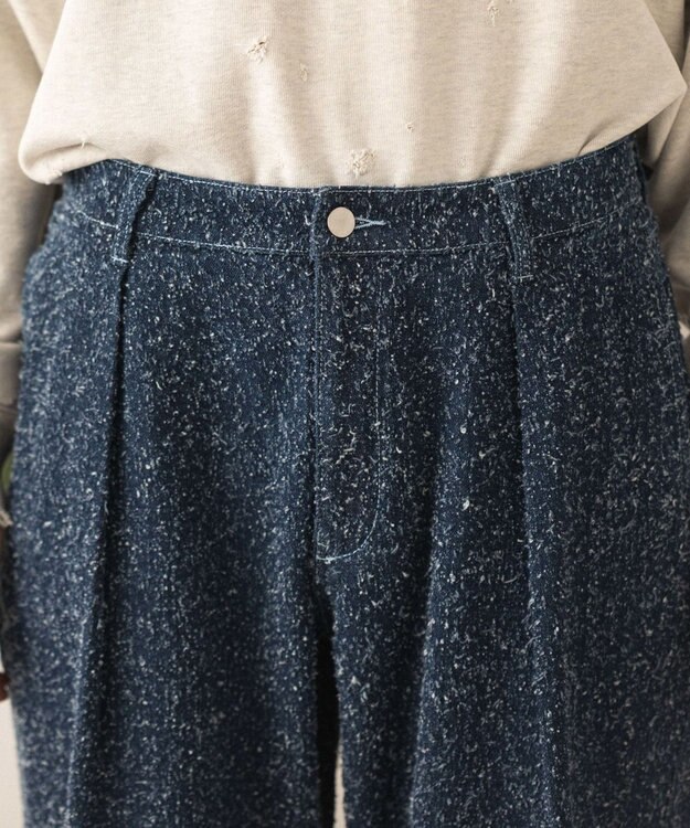 WEGO ネップデニムバギーパンツ デニムインディゴ