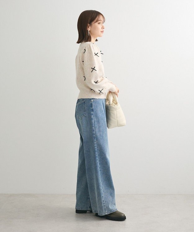 Green Parks ・ＡＮＤＳＥＡＲＣＨ　メニーリボンニットプルオーバー Beige