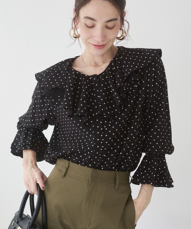 WEGO 【ANGIE VINTAGE】ラッフルブラウス ブラックその他